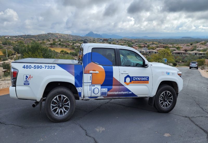 Dynamic Appliance Repair's vehicle is ready to offer appliance repair services in Paradise Valley<br />
