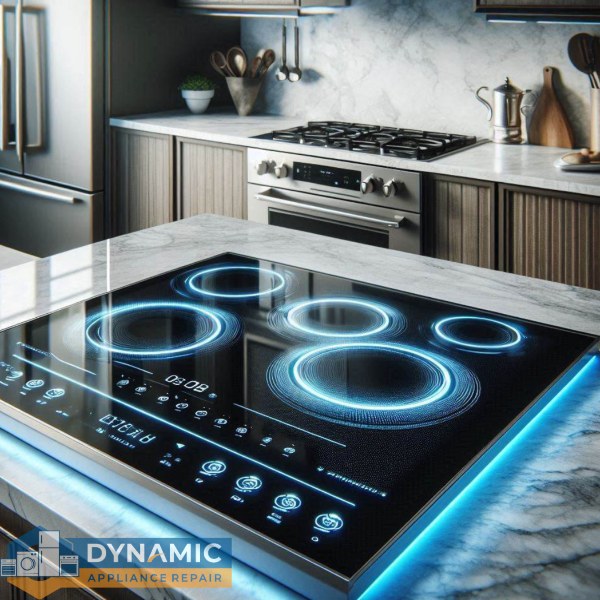 A close-up view of an electric cooktop after getting a repair solution in Gilbert & Fountain Hills