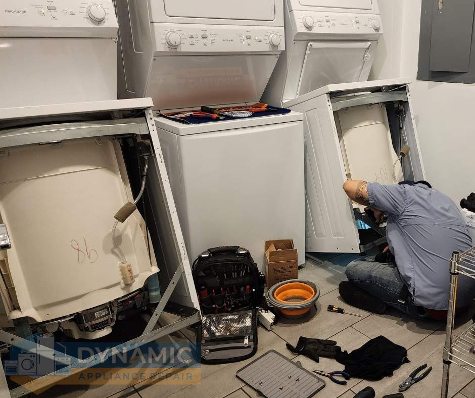 Washer and dryer repair in residential laundry room in Gilbert & Fountain Hills, AZ<br />
